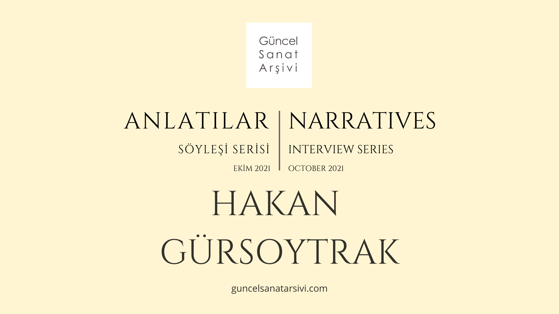 Narratives Interview Series: Hakan Gürsoytrak